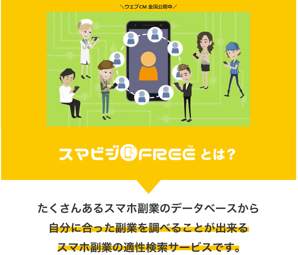 副業の口コミで話題のスマビジFREEランディングページ